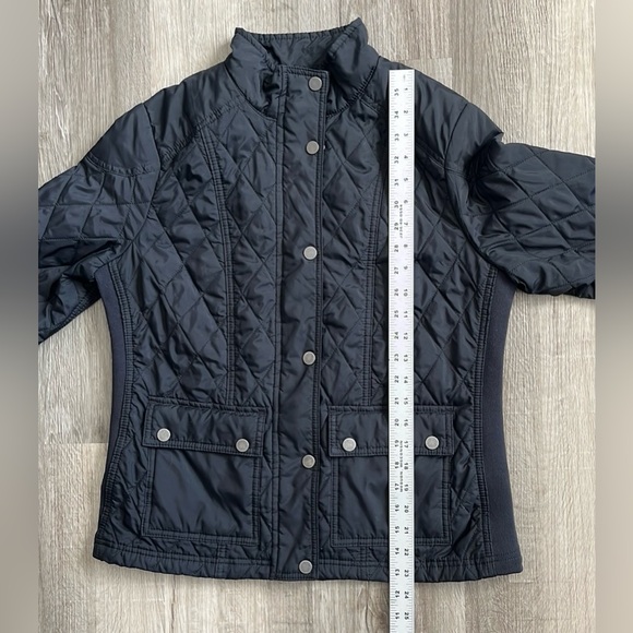 A New Day Black Quilted Jacket Pockets
Snaps Zipper Front Women Size Medium - Picture 11 of 11